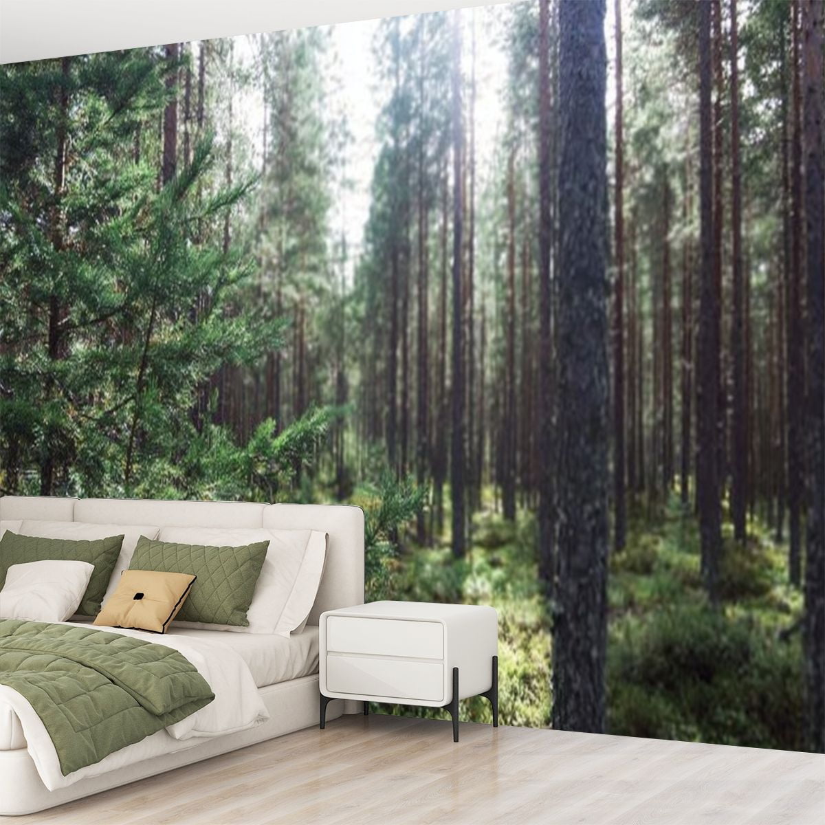 Peel and Stick Wallpaper between trees Modern Art Wall Mural Decor Self Adhesive and Removable 69in x 98in