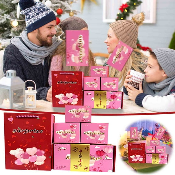 Clearance Under 10$! Merry Christmas Surprise Box Gift Box—Creating Most Surprising Gift,Red Envelope Bouncing Romantic Gift Box