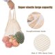 thumbnail image 2 of Bolsa de compras de malla de algodón reutilizable y portátil, bolsa de compras ecológica y plegable para frutas y verduras, ropa, juguetes de playa, útiles escolares y más, lavable a máquina, 5 piezas, 2 of 7