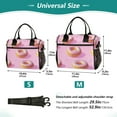 thumbnail image 4 of FORMRS Insulated Lunch Bag for Work School Unisex Large Capacity Cooler with Shoulder Strap, Cartoon Doughnuts, 4 of 6