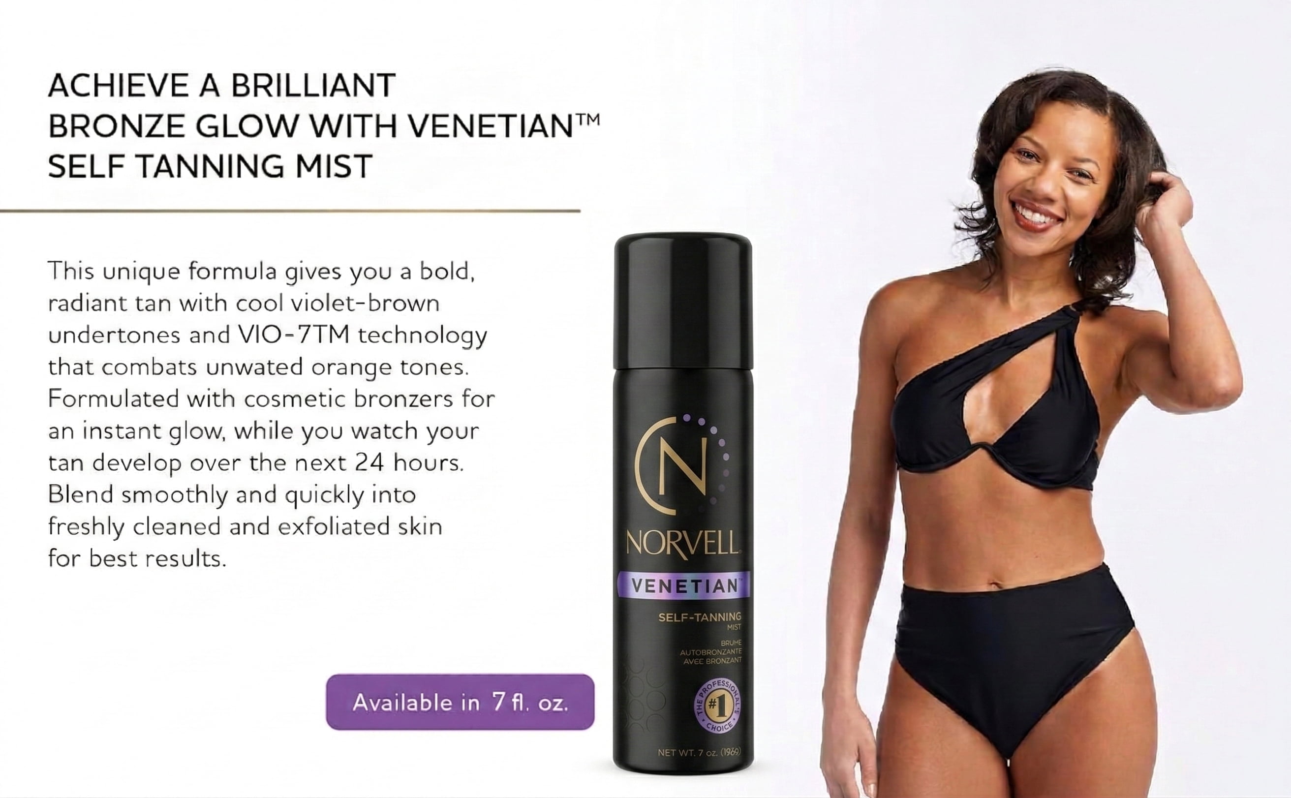 Norvell Venetian Self Tanning Mist w/ Bronzer - 7 oz