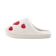 thumbnail image 4 of Viluyesy Womens Scuff Slippers Curly Fleece Lined Cat Embroidery Closed Toe Non Slip Warm Soft Indoor House Slides Red Size 7.5, 4 of 7