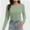 Light green, variant on Womens Long Sleeve Tops Casual Basics Fall Shirts Solid Crewneck T-Shirt