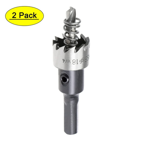 Uxcell 18mm HSS Hole Saw Drill Bit Opener Cutter for Stainless Steel Metal Wood 2 Pack