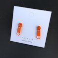 thumbnail image 3 of Summer Color Zipper Buckle Stud Earrings Personality Soft Girl Ear Clip Stainless Steel Zipper Stud Earrings Earrings for Girls Sensitive Ears Ear Studs Rectangle Hoop Earrings Hoop Earrings Stud, 3 of 3