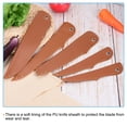 thumbnail image 5 of Uxcell 14" PU Leather Chef Knife Sheath Cover Sleeves Knives Edge Guard, Brown 3 Pack, 5 of 6
