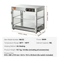 thumbnail image 6 of KFFKFF Dual-Level Professional Food Heating Showcase, 800W Illuminated Food Presentation Heater, 86℉~185℉ Adjustable Heat, 58L Spacious Volume for Burgers, Pizza, Bread, Fried Poultry, 6 of 9