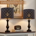 thumbnail image 6 of NATYSWAN Black Lampshades for Table Floor Lamp, Medium 12.7" Top x 12.7" Bottom x 10" High, Natural Linen Hand Crafted, Lamp Shade Harp Holder Included, 6 of 9