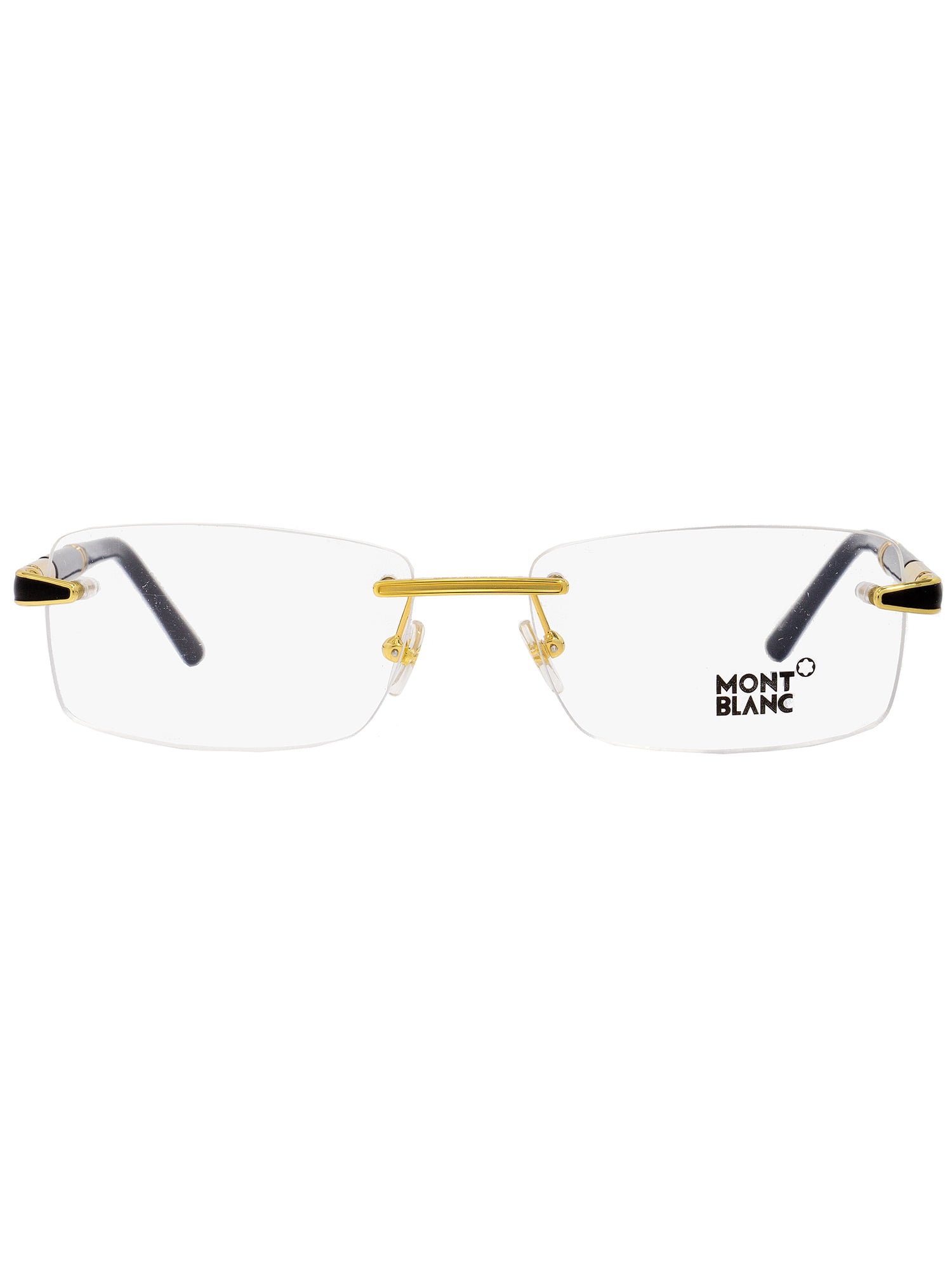 Eyeglasses Mont Blanc MB 0491 030 Shiny Gold Light Brown//Clear Lens