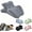 Gray, variant on Ergonomic Memory Foam Pillow, 27° Angled Bed Support Pillow for Back, Waist, Hips, Legs and Neck, Multi-Position Cushion with Removable Cover