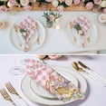 thumbnail image 2 of Cloth Napkins Set of 6 - 20x20 Inches, Happy Easter Washable Reusable Table Napkins, Spring Easter Eggs Bunny Floral Pink Plaid Soft & Absortbent Dining Napkin for Party Wedding Hotel Restaurant, 2 of 8