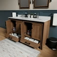 thumbnail image 3 of Ziva 60 in W Rustic Barnwood Double Bath Vanity, Cultured Marble Top and 22 in Mirrors, 3 of 8