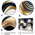 thumbnail image 3 of Designart Abstract Geode Waves Blue And Gold IV Canvas Wall Art, 3 of 5