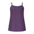 thumbnail image 4 of Aboser Womens Summer Camisole Tops Plus Size Sleeveless Shirts Elegant Spaghetti Strap Cami Tank Top Casual V Neck Blouses Loose Fits Undershirts Purple XL, 4 of 7