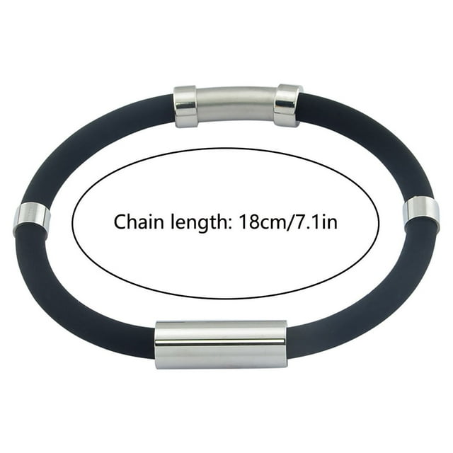 Fiudx Pulsera Deportiva de Energía Negativa, Hecha de Metal Iónico y Gel de Sílice de Grado Alimenticio, con Hebilla Magnética, Ideal para La Salud y El Bienestar, Elegante y Cómoda, Unisex, Ajustabl