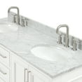 thumbnail image 4 of Ariel Stafford 61 Inch Double Oval Sink Vanity With Carrara White Marble Countertop W/0.75" Edge In White, 4 of 11