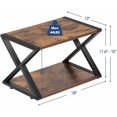 thumbnail image 3 of FITUEYES Desktop Printer Stand 2 Tiers X Shape Wood Desk Organizer Storage Book Shelf Double-Layer Finishing Rack Convenient File Storage for Home and Office, 3 of 7