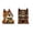 2PCS, variant on Halloween Village House– Hand-Painted Lighted Ceramic House , from the Village Collection for Home, Living Room, Party, Halloween & Thanksgiving