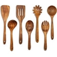 thumbnail image 1 of Wooden Spoons for Cooking,7Pcs Wooden Utensils for Cooking Teak Wooden Kitchen Utensil Set Wooden Cooking Utensils Wooden Spatula for Cooking, 1 of 6