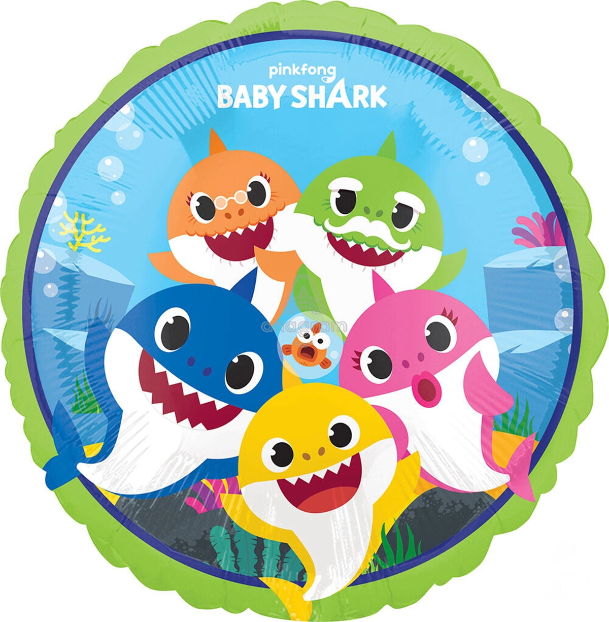 Anagram Baby Shark Balloon Bouquet, Party Supplies, 5 Count