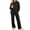 Black #126, variant on Women's 2 Piece Lounge Set Crewneck Sweatshirt and Wide Leg Pants Relaxed Casual Fall Fleece Matching Outfit Set