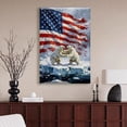 thumbnail image 6 of American Flag Canvas Wall Art, 4th of July Patriotic Canvas Print, Vintage Landscape Paintings for Modern Home Living Room Bedroom Office Decor, 6 of 7
