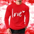 thumbnail image 6 of Stamzod Valentine's Gym Shirts Men Long Sleeve Crewneck Casual Tee Tops Lover Heart Pajama Oversized Tshirts for Men Red B XXXXXL, 6 of 6