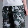 thumbnail image 6 of Xysaqa Men's Multi-Pockets Cargo Shorts, Mens Cotton Relaxed Fitted Cargo Work Shorts Camouflage Outdoor Shorts Summer Casaual S-3XL, 6 of 6