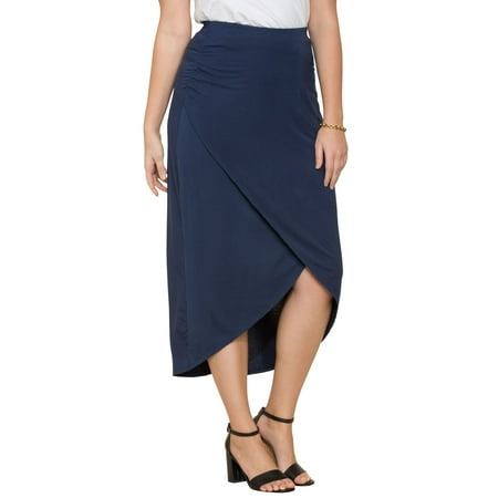Plus Size Faux Wrap Maxi Skirt (Best Way To Make A Female Squirt)