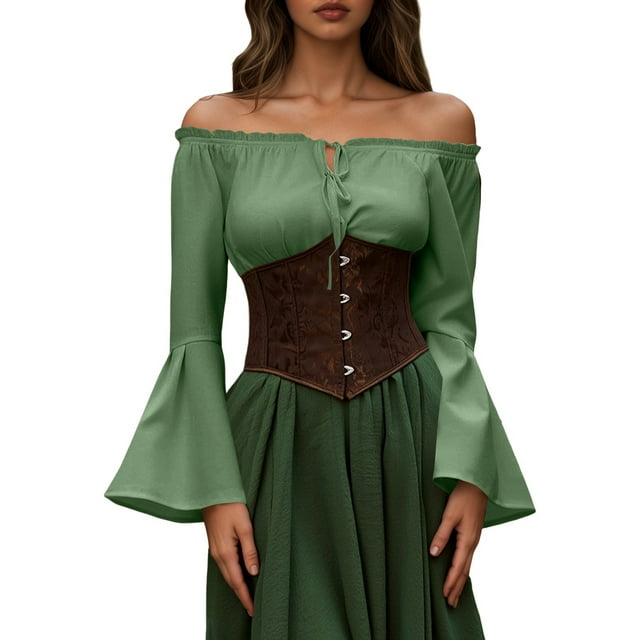 Women's Chiffon Blouse Off Shoulder Style Bohemian Flowy Top For Spring Autumn Casual Daily Wear