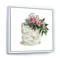 thumbnail image 3 of Designart 'White Flowers and Pink Roses On Cake' Traditional Framed Canvas Wall Art Print, 3 of 5