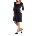 thumbnail image 3 of 24/7 Comfort Apparel Women's Plus Size Fit and Flare Dress, 3 of 4