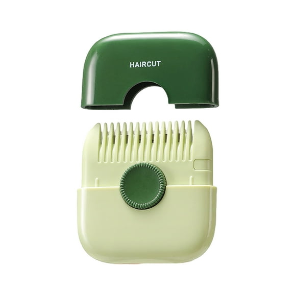 Minnieouse Cuchillas premium para eliminación de puntas abiertas y peinado Herramienta imprescindible Peine recortador de cabello 2 en 1 Cuidado del cabello Verde