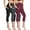 Capri:3 Pack, Black & Grey & Wine Red, variant on Womens 3 Pack High Waist Tummy Control Capri Yoga Leggings with Pockets, Black & Grey & Navy Blue, 2XL
