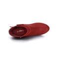 thumbnail image 4 of Unique Bargains Bottes à Talon Épais à Bout Rond à Fermeture Éclair pour Femme Bottillons à la Cheville Rouges 6, 4 of 8