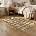 thumbnail image 2 of ODIKA 5'x7' Washable Area Rug Nursey Checkered Plaid Geometric Border Frame Gingham Motif Neutral for Guest Room, Lounge, Apartment, Non-Slip Low Profile, Stain Resistant, 2 of 7