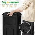 thumbnail image 3 of WYDK 30 Gallon Trash Can, Resin Outdoor Garbage Can with Lid, Waterproof Hideaway Patio Waste Bins for Outside Use (Black), 3 of 7