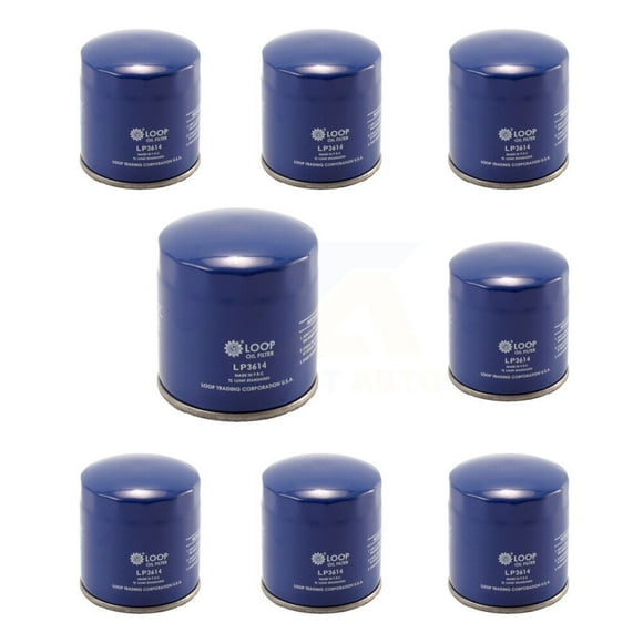 LOOP Engine Oil Filter (8 Pack) for Car Ford Escape Toyota Mazda Volkswagen 3 Tacoma Focus Jetta Edge Dodge Fusion Ranger Explorer Grand Caravan Camry Jeep Fiesta Tundra Chrysler Wrangler 5 KLO-100225