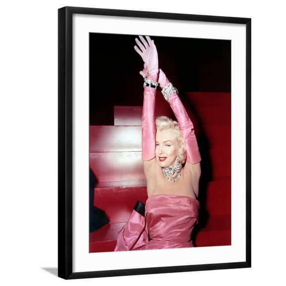 Art.com Gentlemen Prefer Blondes, Marilyn Monroe, 1953 Photo, Black Frame Wall Art, 23" x 29"