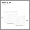 thumbnail image 3 of Noble House Nesting Round Coffee Tables, Modern MDF Handcrafted Relief for Living Room, Matte Black, Set of 2, 3 of 7