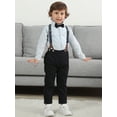 thumbnail image 2 of Baby Boys Outfit Clothes Suit 1-5 Years Tuxedo Gentleman Dress Shirt Suspenders Pants Formal Party, 2 of 14