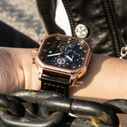 MEGIR Mens Sport Casual Watch Chronograph, Quartz Movement, 3ATM Water Resistant, Leather Strap