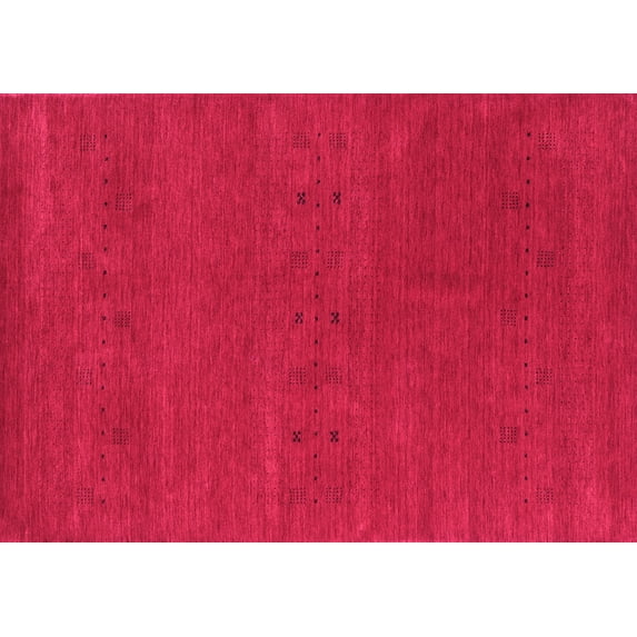 Ahgly Company Indoor Rectangle Abstract Pink Contemporary Area Rugs, 8' x 10'