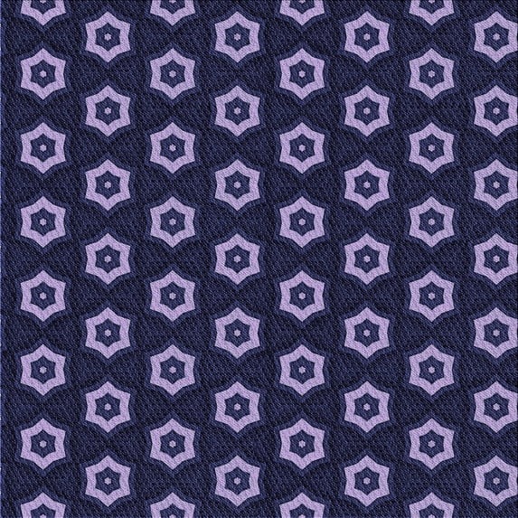 Ahgly Company Machine Washable Indoor Square Transitional Night Blue Area Rugs, 7' Square