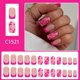 thumbnail image 2 of Uñas postizas BLGTGH medianas cuadradas rosa floral 24 piezas, 2 of 7
