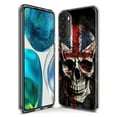 thumbnail image 3 of MUNDAZE LG K51 Shockproof Clear Hybrid Protective Phone Case British UK Flag Skull Cover, 3 of 5