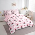 thumbnail image 3 of Feelyou Green Christmas Tree Twin Bedding Sets 7-Piece, Bowknot Plaid Buffalo Bedding Comforter Set, Teens Boys Girls Kids Reversible Sheet Sets, Ultra Soft Home Decor, 3 of 7