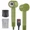 Green, variant on White High-Speed Ionic Hair Dryer with Diffuser, 1627W Blow Dryer, 500M Negative Ions, Thermo-Control, Magnetic Nozzle