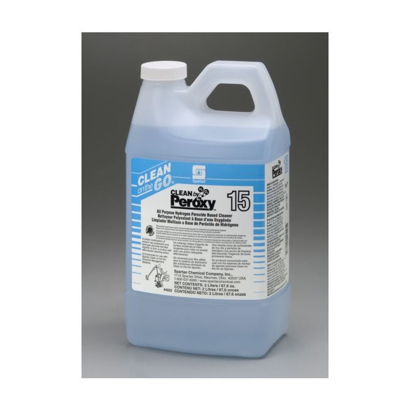 Spartan Clean on the Go Clean 15 Clean By Peroxy AllPurpose Cleaner, 2 Liter Bottle, 4 Bottles