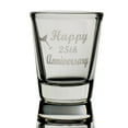 thumbnail image 5 of Hip Flask Plus Happy 25th Anniversary Machine Engraved Shot Glass, 5 of 10